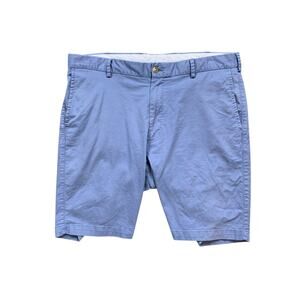 Peter Millar Shorts Mens 36 Blue Jay Soft Touch Twill Flat Front Stretch Chino